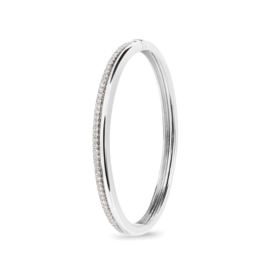 Prima -  White Gold White Diamond Bangle - Ksenia Mirella Jewellery