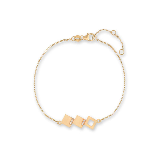 Geo - Yellow Gold Bracelet - Ksenia Mirella Jewellery