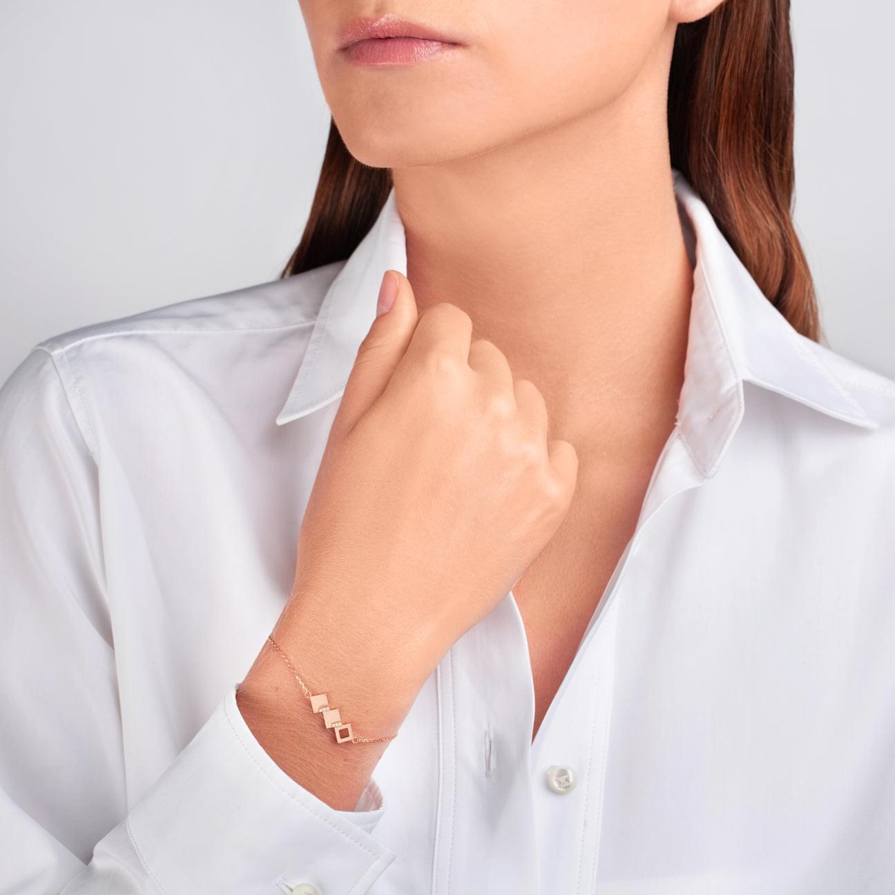 Geo - Rose Gold Bracelet - Ksenia Mirella Jewellery