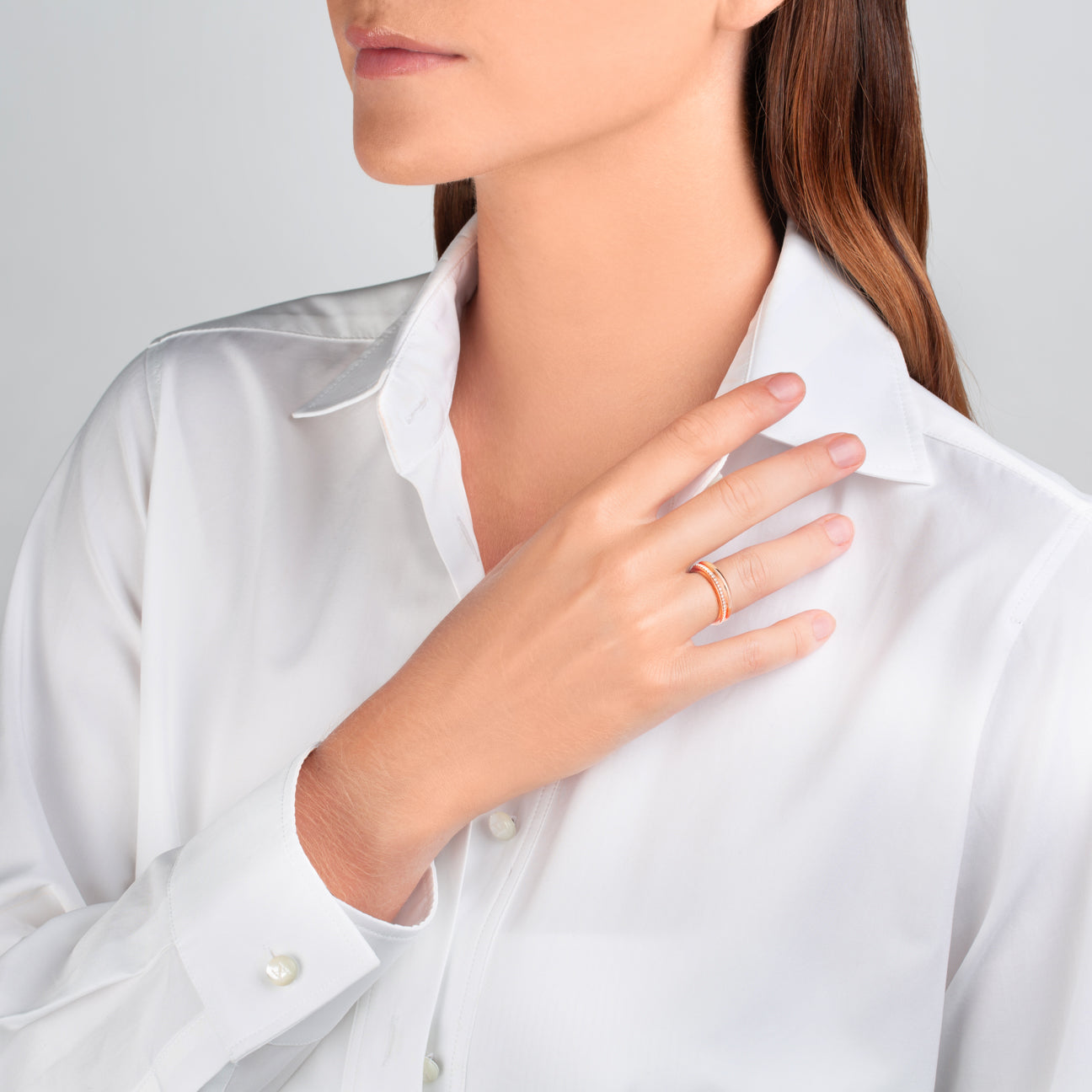 Prima - Rose Gold White Diamond Ring - Ksenia Mirella Jewellery