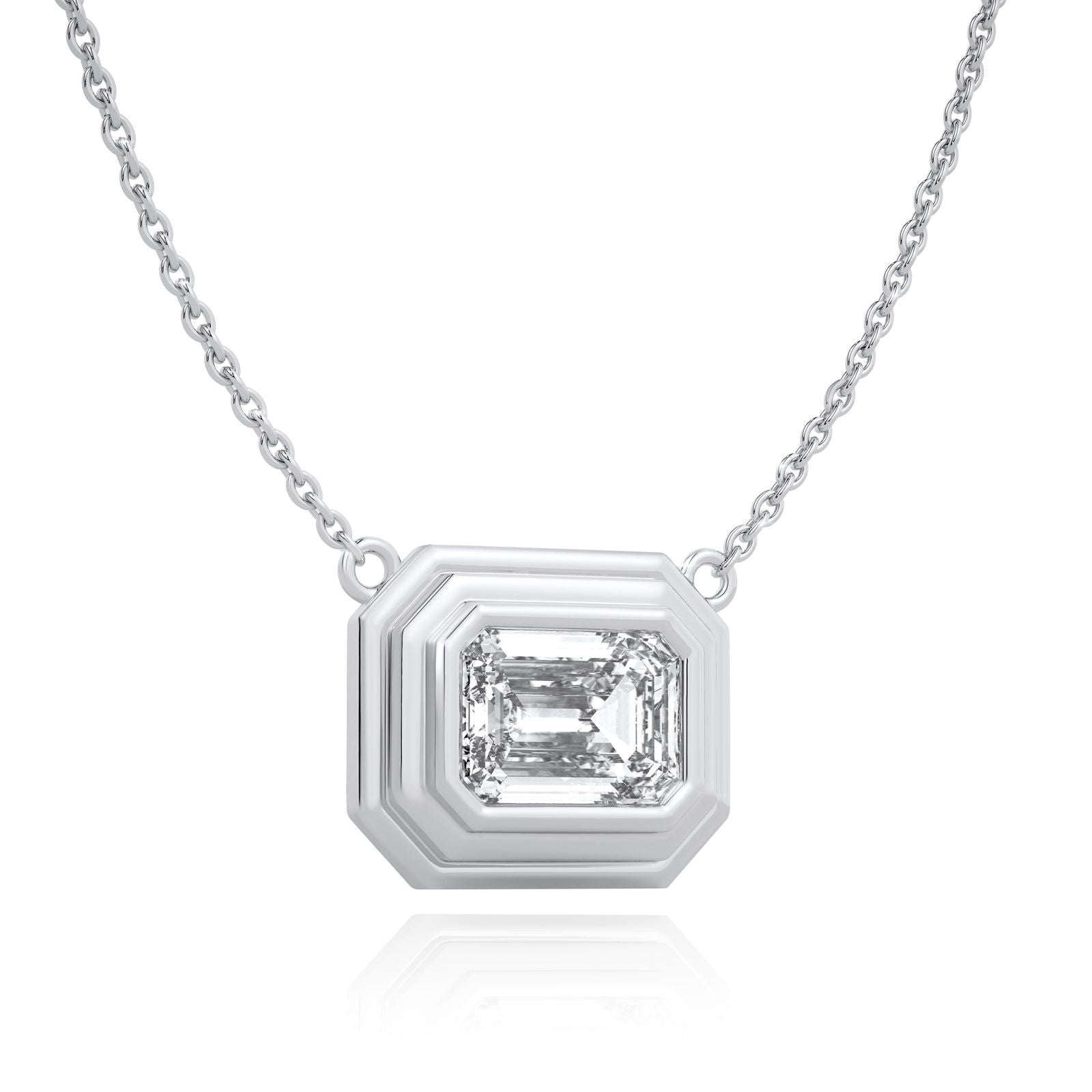 Art Deco-White Gold Diamond Necklace - Ksenia Mirella Jewellery