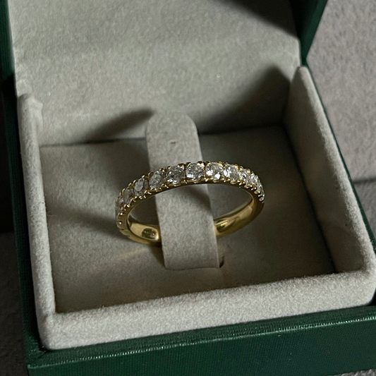 Classic- Yellow Gold Diamond Ring - Ksenia Mirella Jewellery