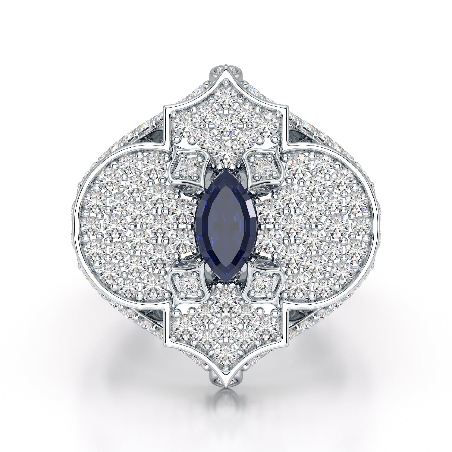 Regal-White Gold Sapphire Ring - Ksenia Mirella Jewellery