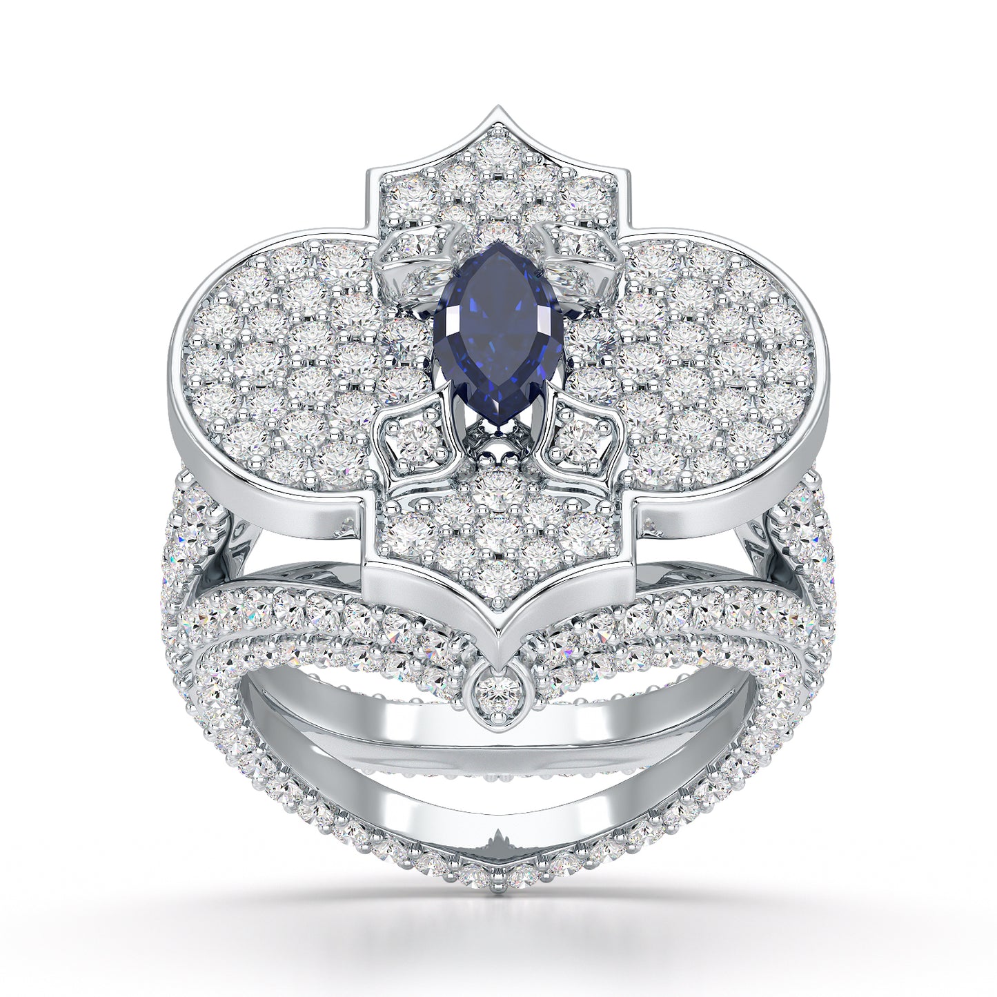 Regal-White Gold Sapphire Ring - Ksenia Mirella Jewellery