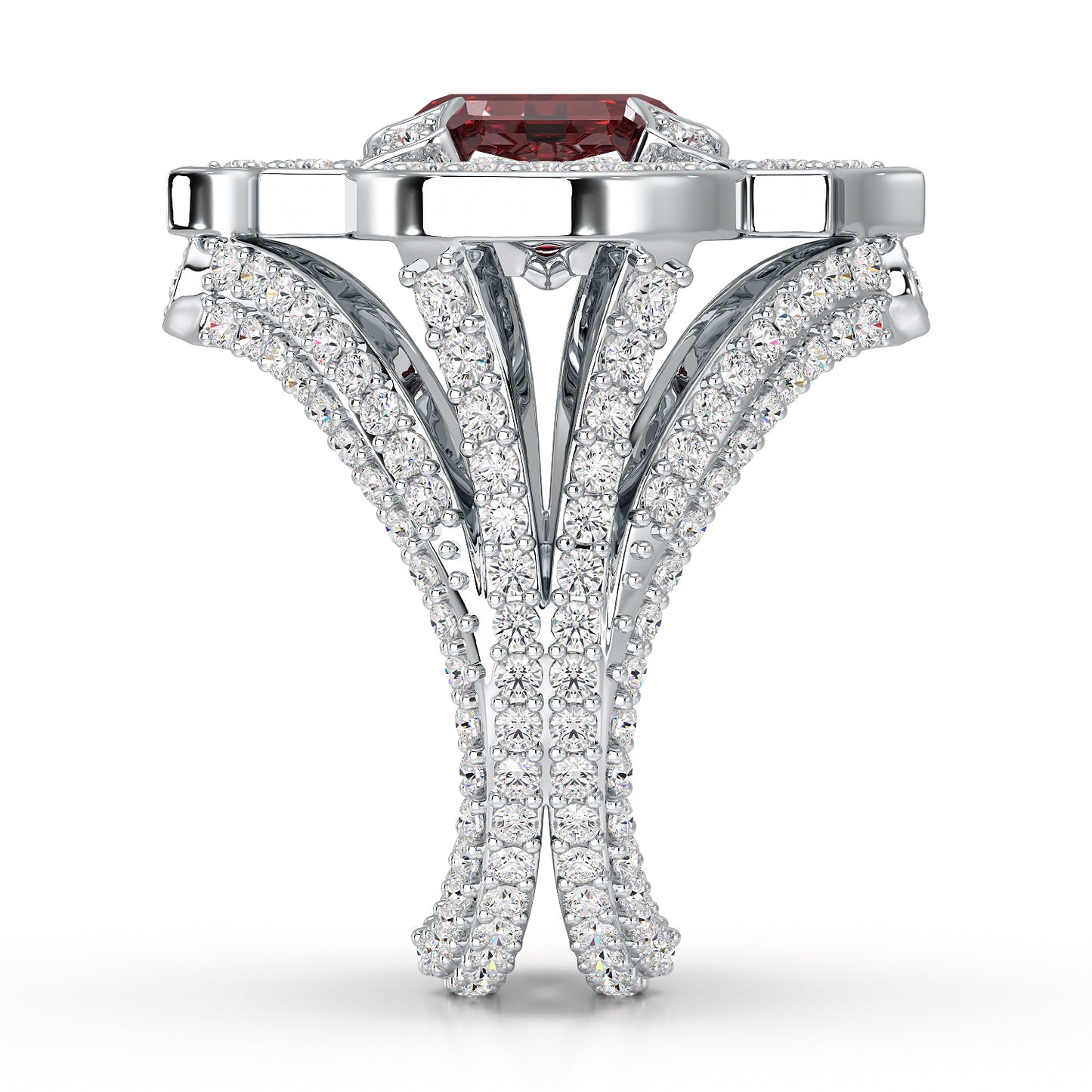 Regal-White Gold Ruby Ring - Ksenia Mirella Jewellery