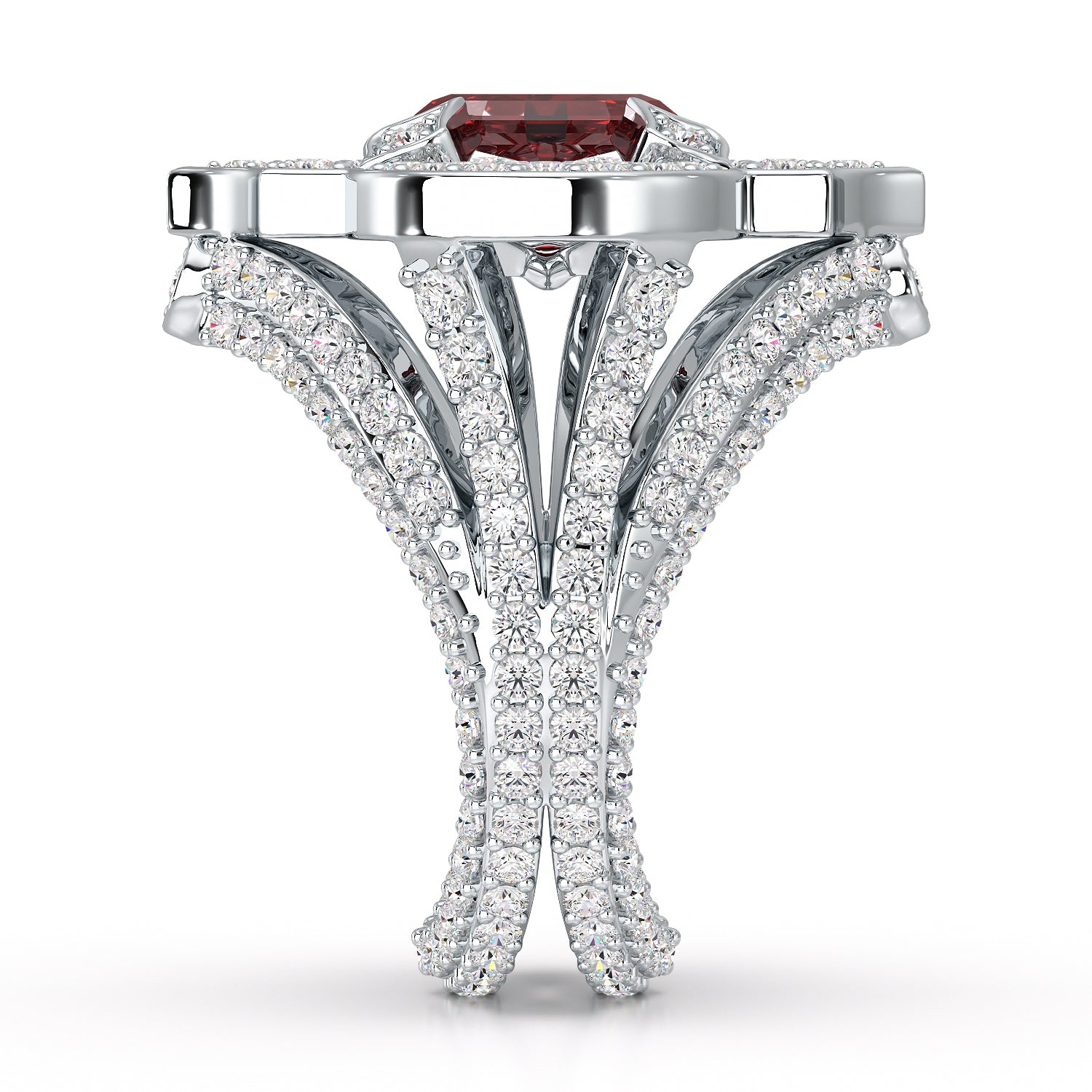 Regal-White Gold Ruby Ring - Ksenia Mirella Jewellery