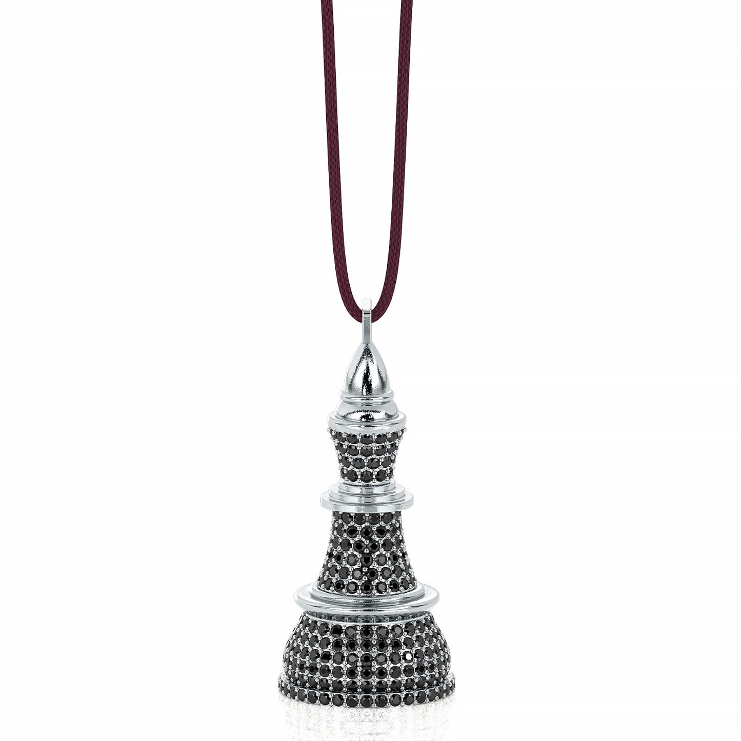 The King-White Gold Black Diamonds Necklace - Ksenia Mirella Jewellery