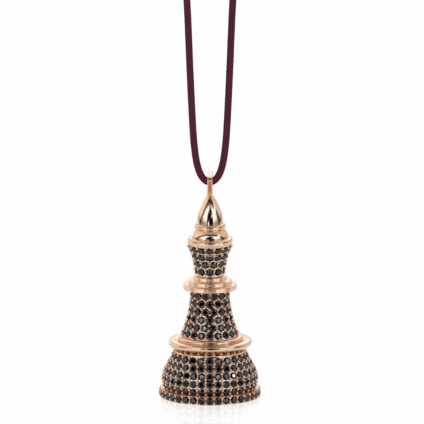 The King-Rose Gold Black Diamonds Necklace - Ksenia Mirella Jewellery