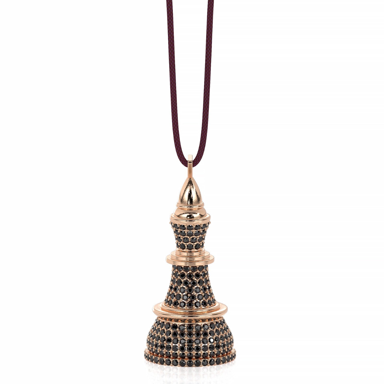 The King-Rose Gold Black Diamonds Necklace - Ksenia Mirella Jewellery