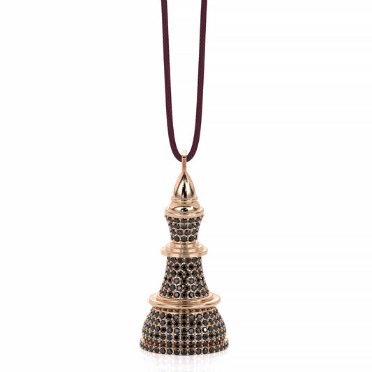 The King-Rose Gold Black Diamonds Necklace - Ksenia Mirella Jewellery
