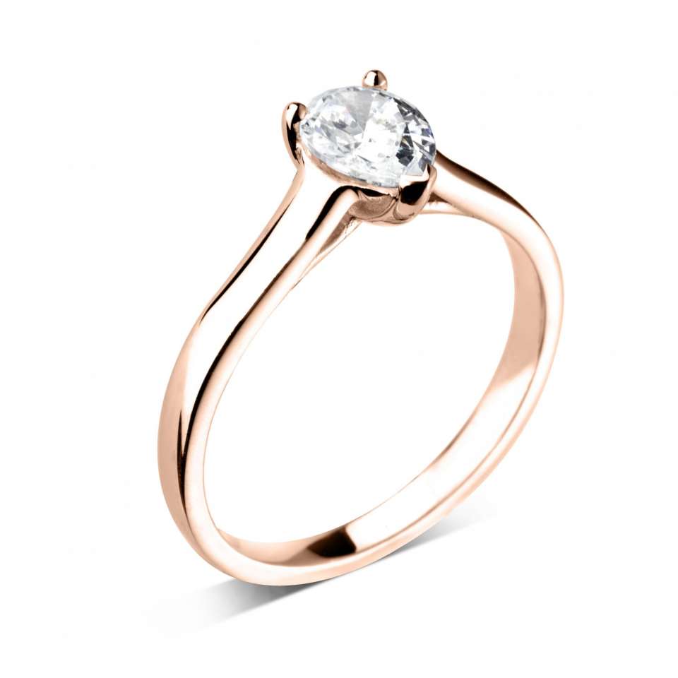 Lab-Grown Classic- Pear Cut Solitaire - Ksenia Mirella Jewellery