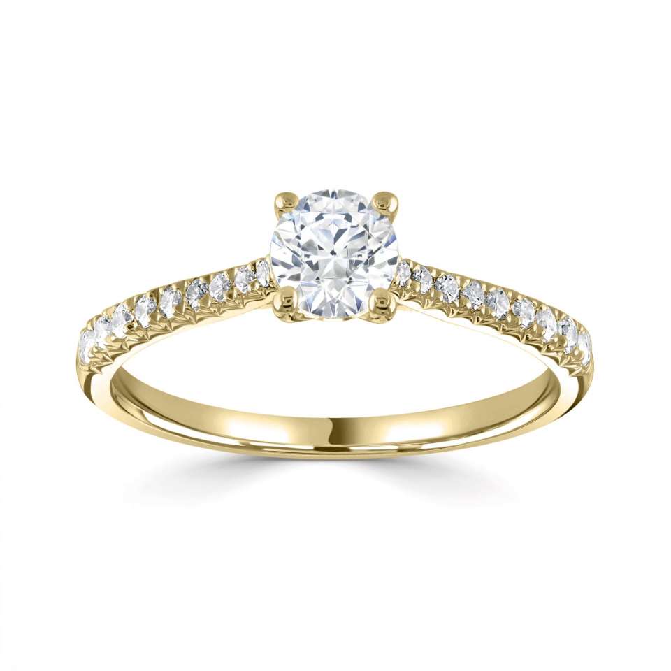 Lab-Grown Classic- Brilliant Cut Diamond Band Ring - Ksenia Mirella Jewellery