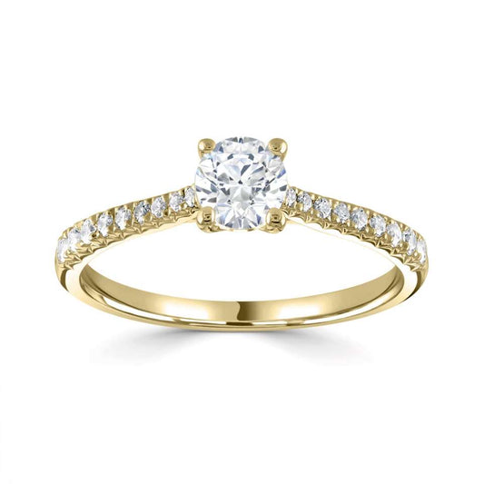 Lab-Grown Classic- Brilliant Cut Diamond Band Ring - Ksenia Mirella Jewellery