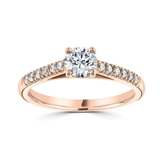 Classic- Brilliant Cut Diamond Shoulders - Ksenia Mirella Jewellery
