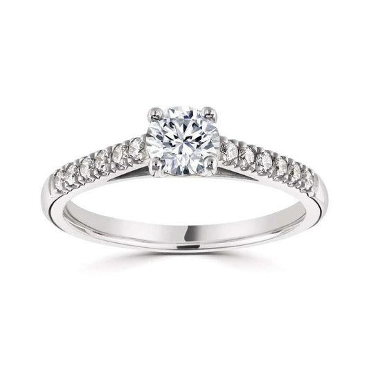 Classic- Brilliant Cut Diamond Shoulders - Ksenia Mirella Jewellery
