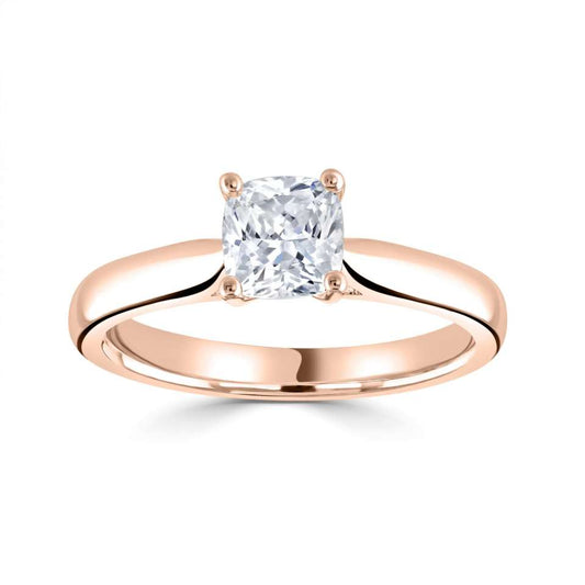 Lab-Grown Classic- Cushion Cut Solitaire - Ksenia Mirella Jewellery