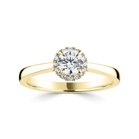 Lab-Grown- Halo Brilliant Cut - Ksenia Mirella Jewellery