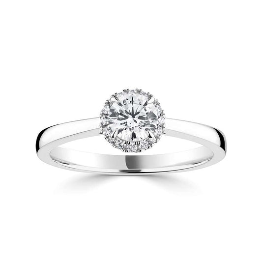 Lab-Grown- Halo Brilliant Cut - Ksenia Mirella Jewellery