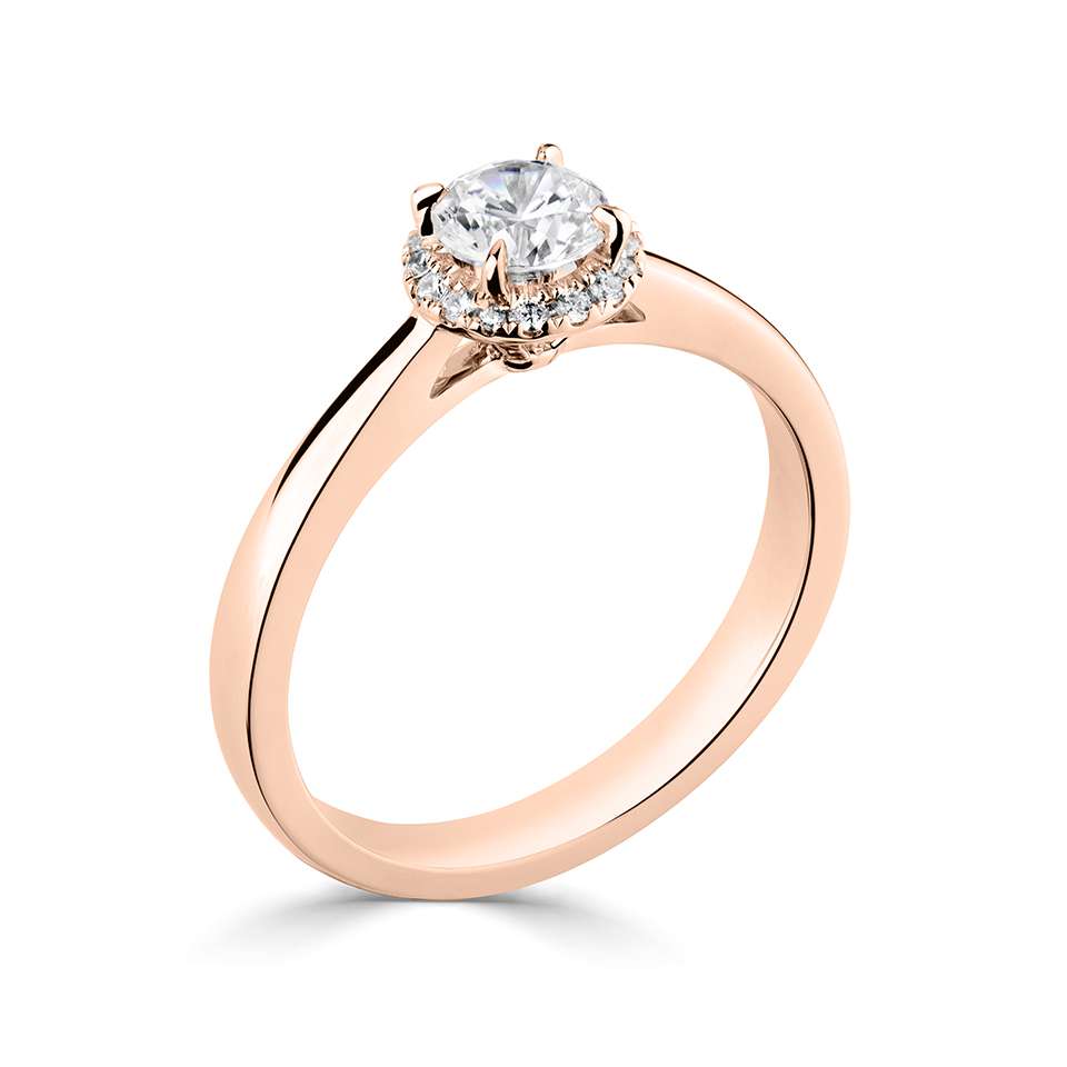 Lab-Grown- Halo Brilliant Cut - Ksenia Mirella Jewellery