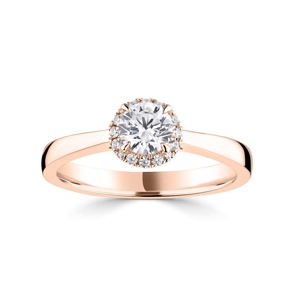 Lab-Grown- Halo Brilliant Cut - Ksenia Mirella Jewellery