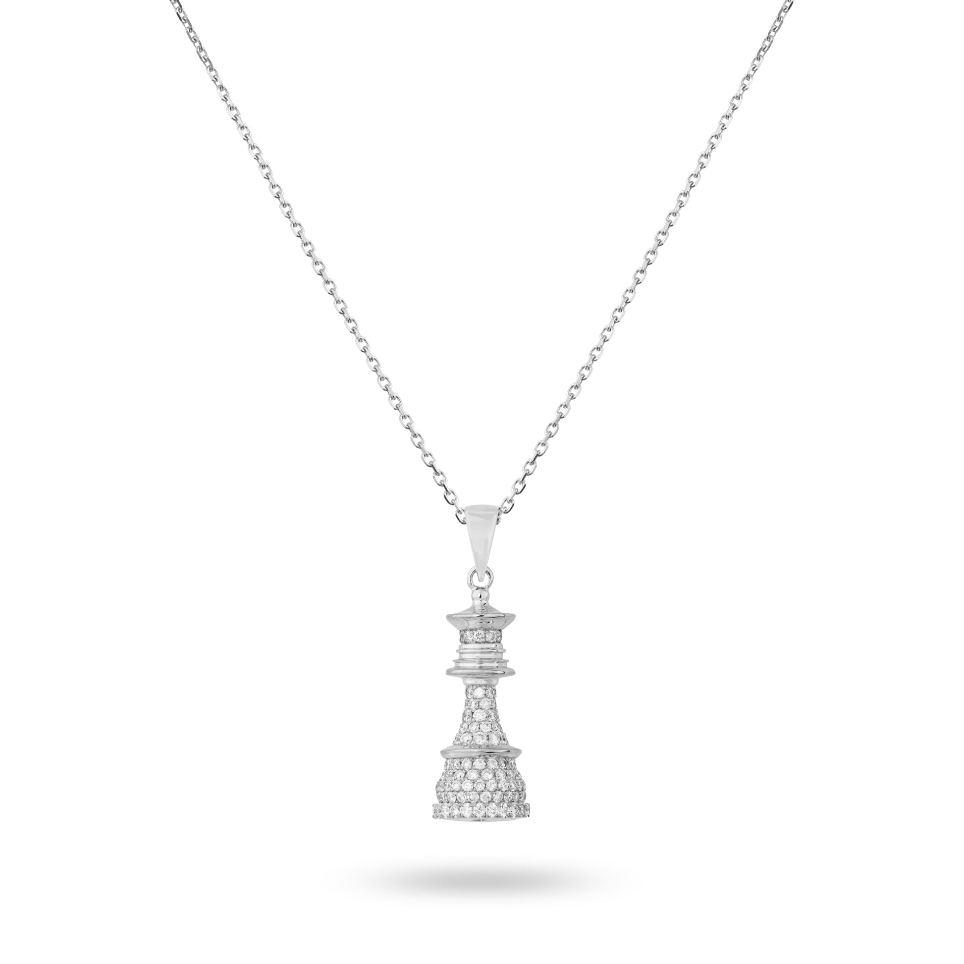 The Queen Power - White Gold White Diamonds Necklace - Ksenia Mirella Jewellery