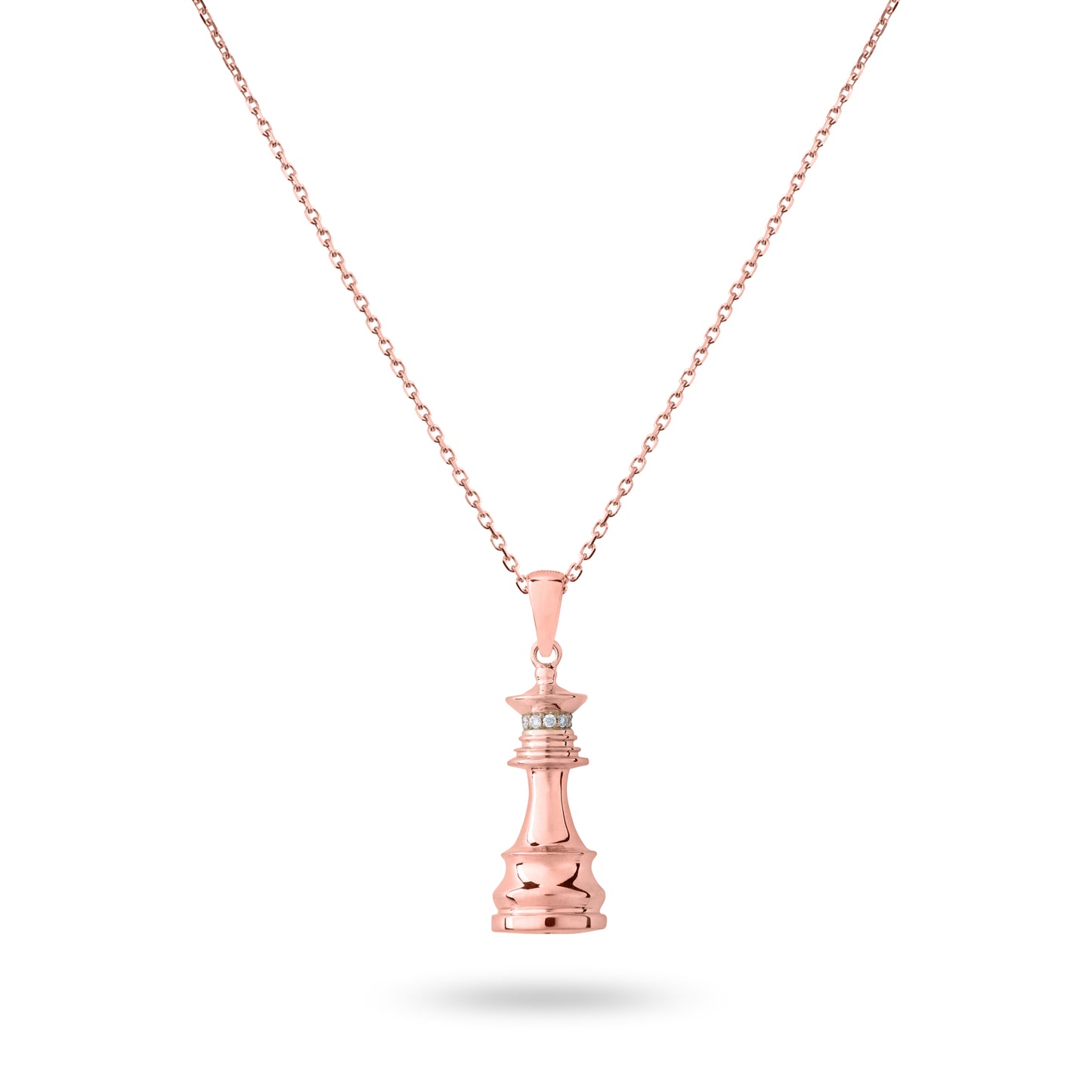 The Queen Power - Rose Gold White Diamonds Necklace - Ksenia Mirella Jewellery