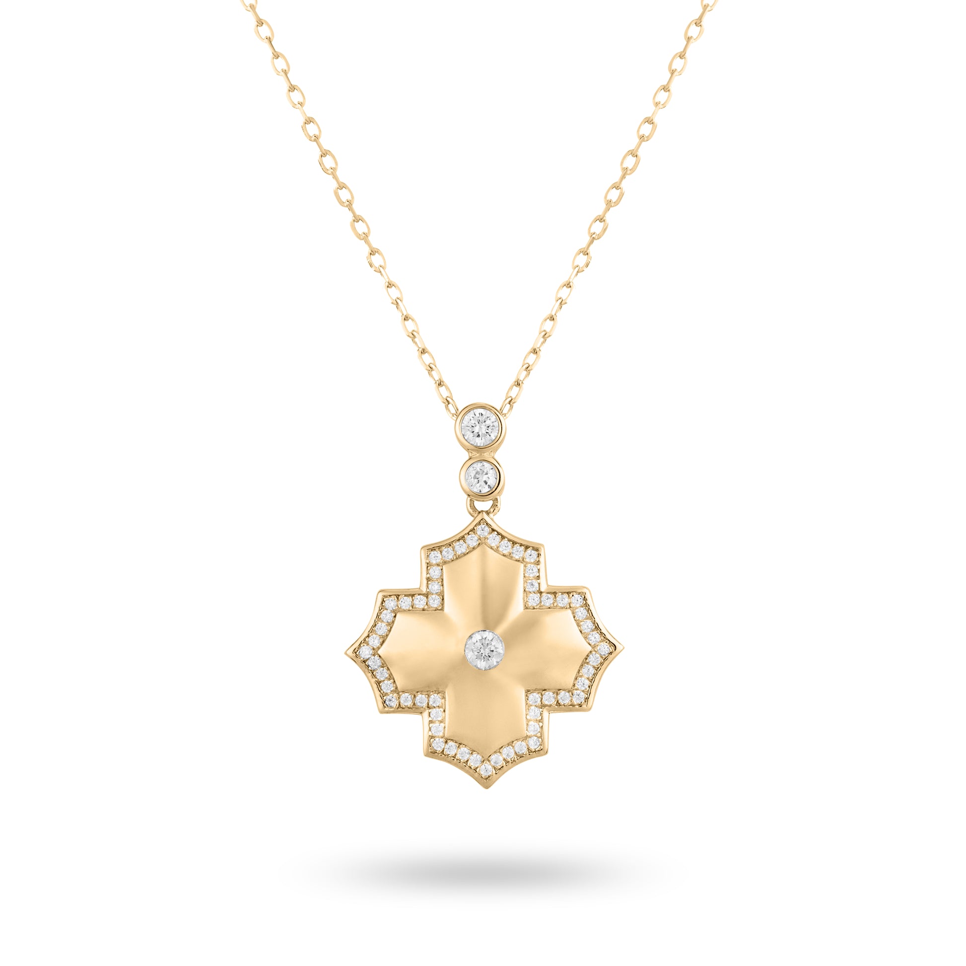 Regal Amulet- Yellow Gold Necklace - Ksenia Mirella Jewellery