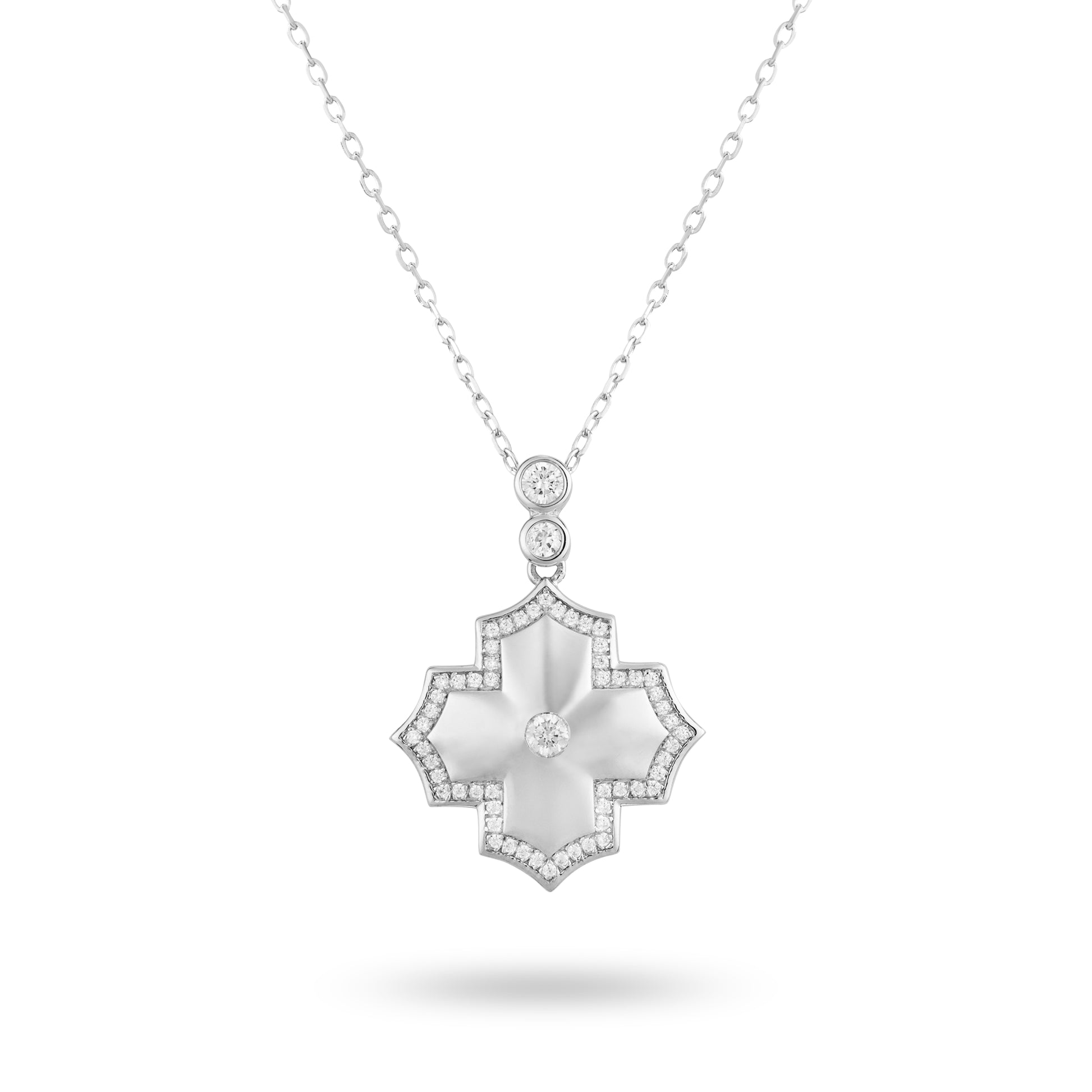 Regal Amulet- White Gold Necklace - Ksenia Mirella Jewellery