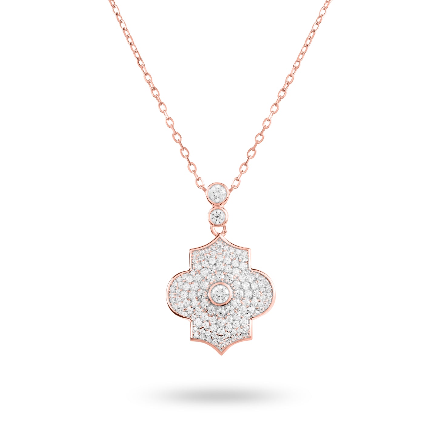 Regal Power- Rose Gold Pave Necklace - Ksenia Mirella Jewellery