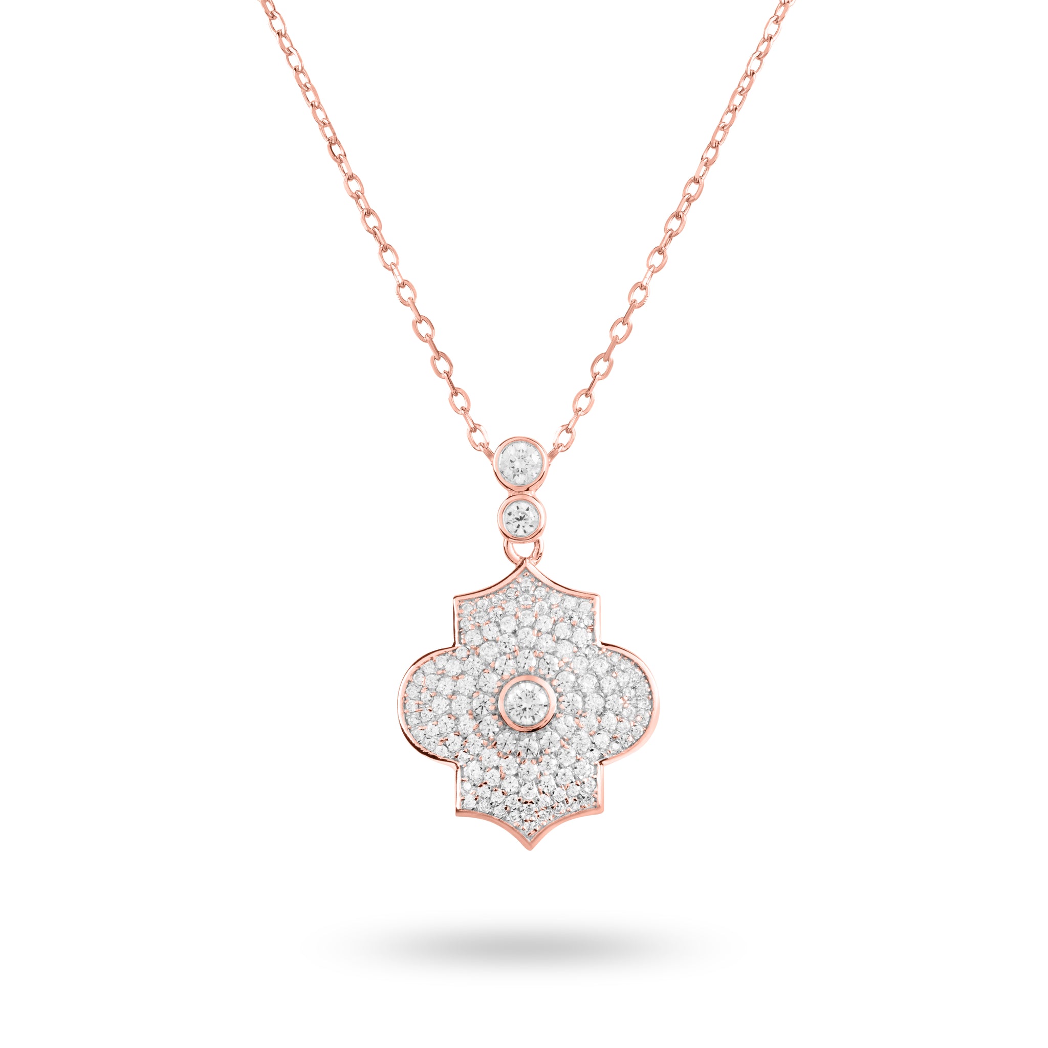 Regal Power- Rose Gold Pave Necklace - Ksenia Mirella Jewellery 