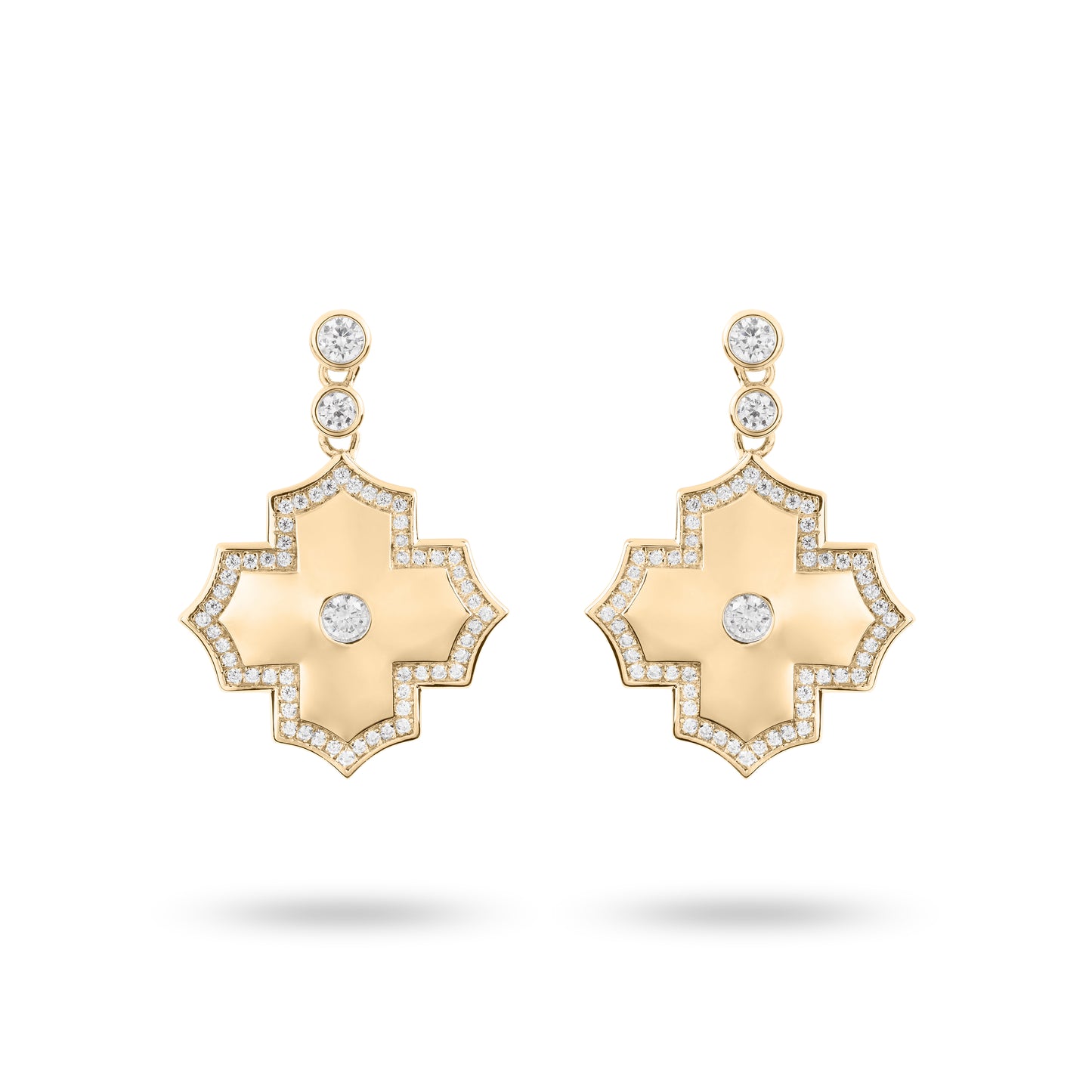 Regal Amulet-Yellow Gold Earrings - Ksenia Mirella Jewellery