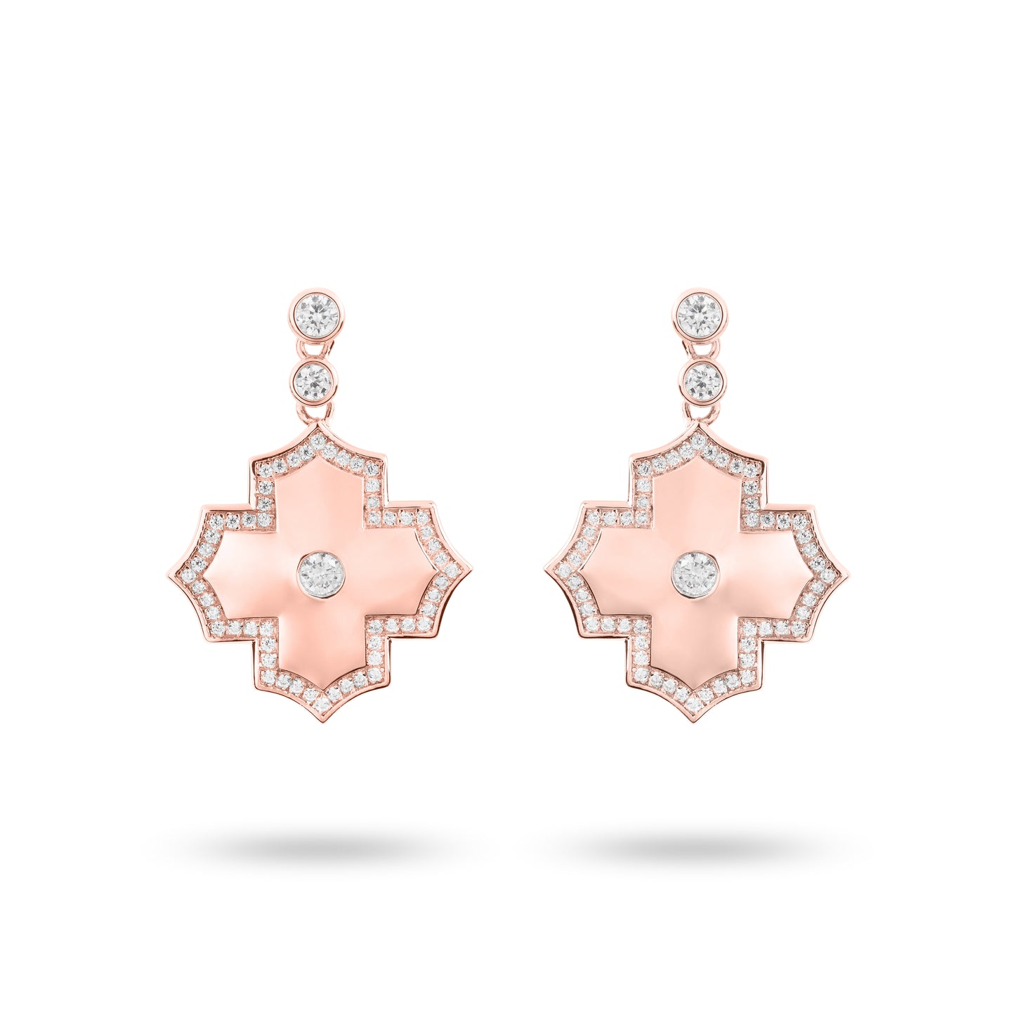 Regal Amulet-Rose Gold Earrings - Ksenia Mirella Jewellery