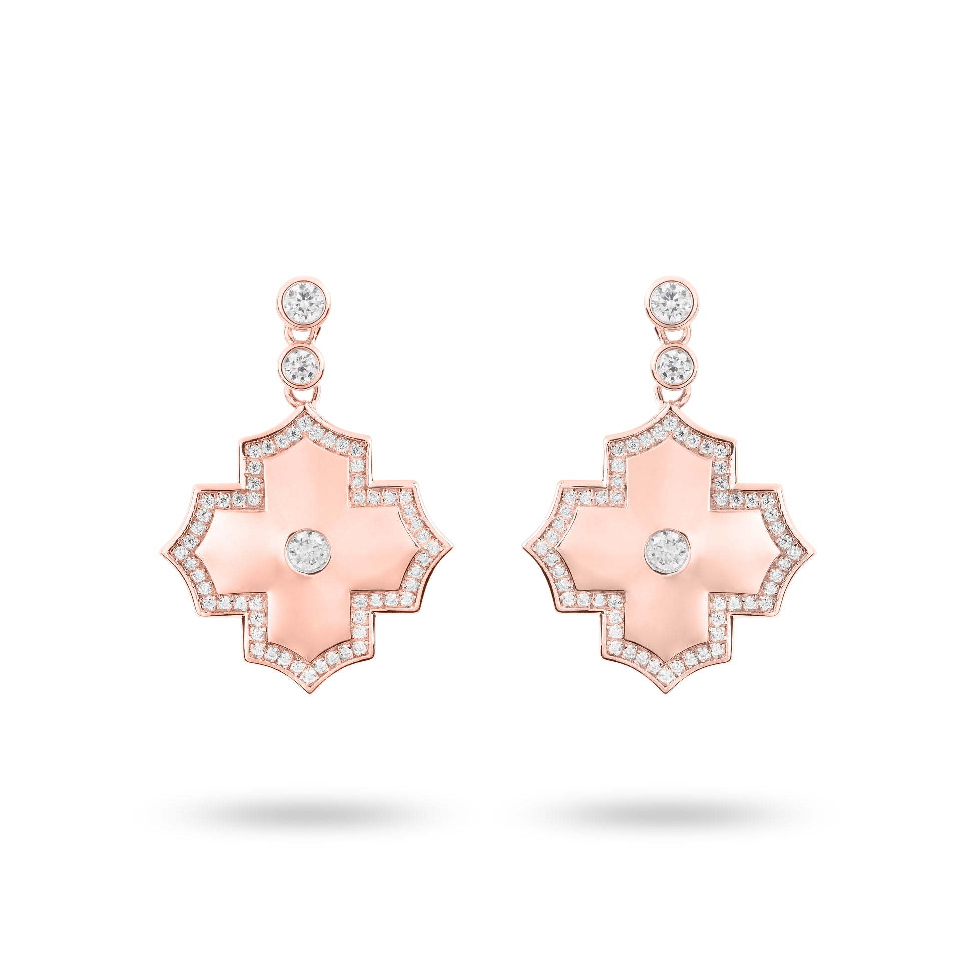 Regal Amulet-Rose Gold Earrings - Ksenia Mirella Jewellery