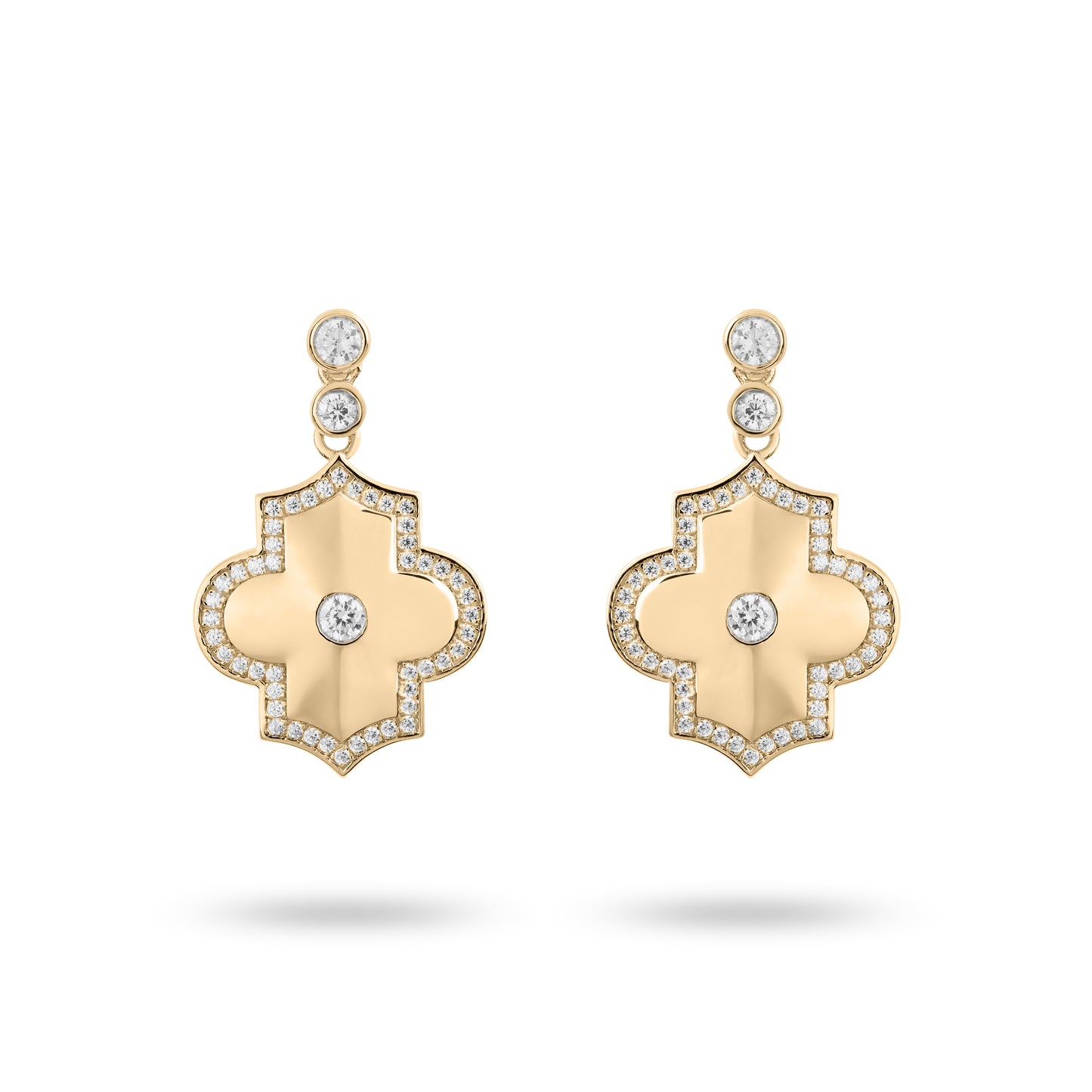 Regal Power -Yellow Gold Earrings - Ksenia Mirella Jewellery