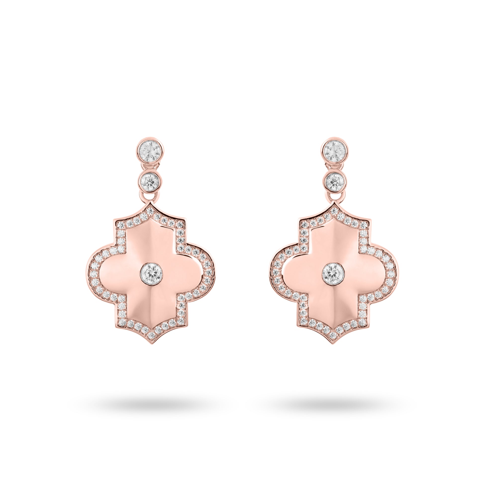 Regal Power -Rose Gold Earrings - Ksenia Mirella Jewellery
