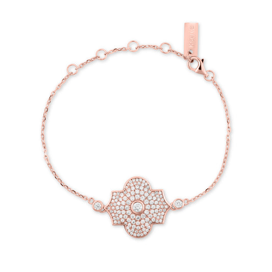 Regal Power- Rose Gold Pave Bracelet - Ksenia Mirella Jewellery