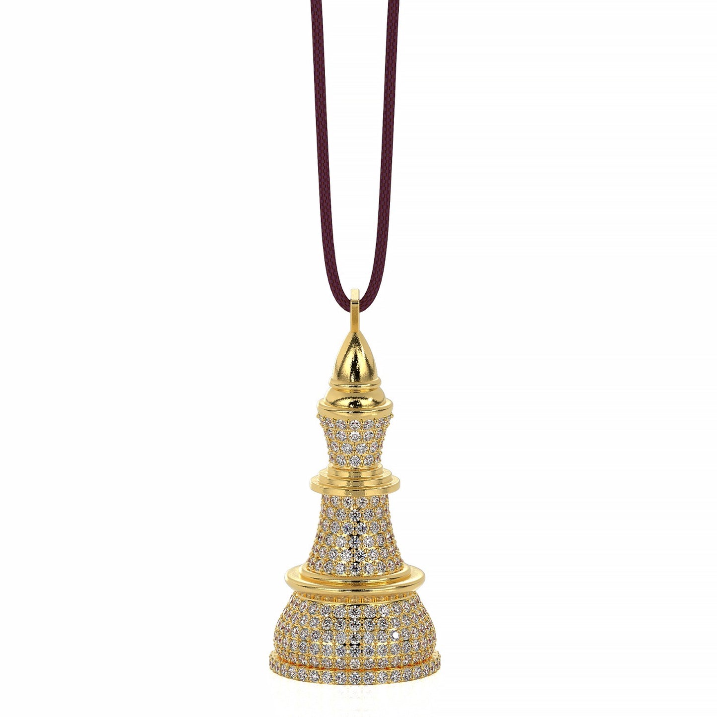 The King-Yellow Gold White Diamonds Necklace - Ksenia Mirella Jewellery