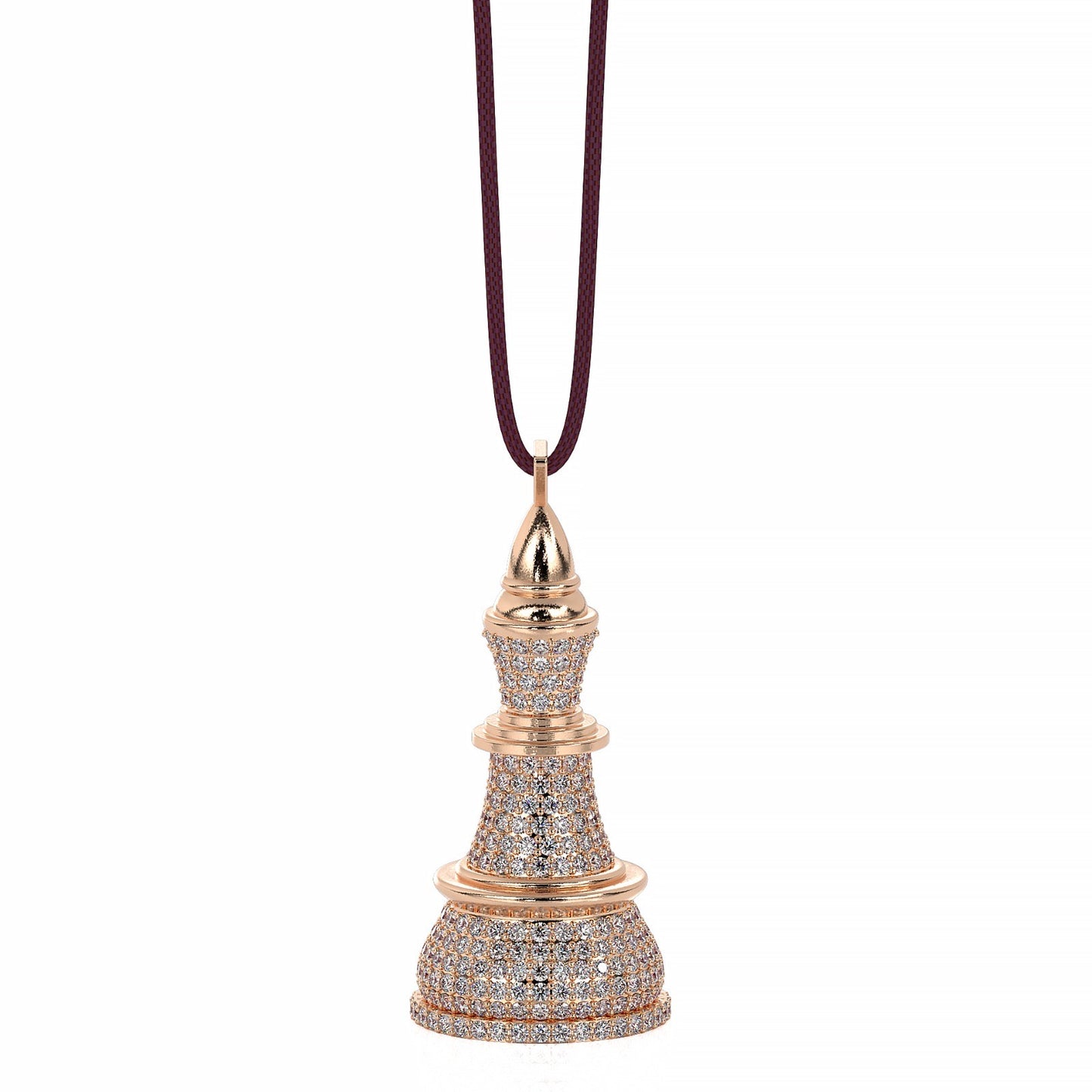The King-Rose Gold White Diamonds Necklace - Ksenia Mirella Jewellery