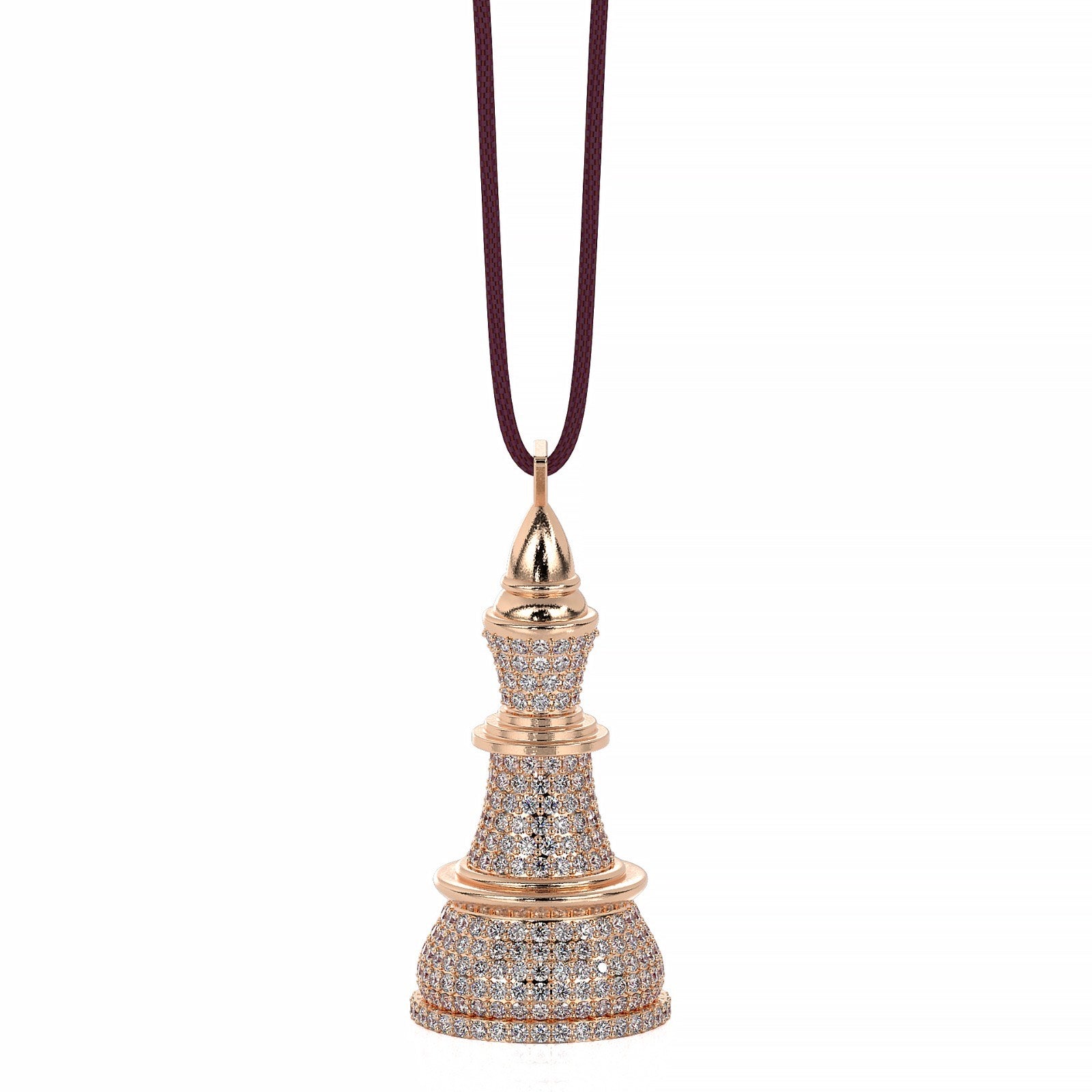 The King-Rose Gold White Diamonds Necklace - Ksenia Mirella Jewellery