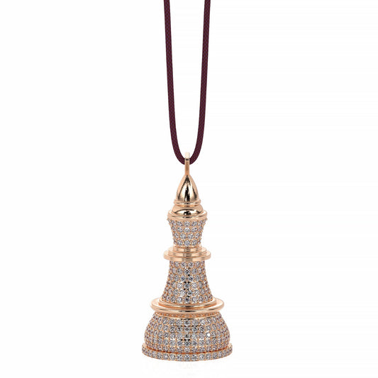 The King-Rose Gold White Diamonds Necklace - Ksenia Mirella Jewellery