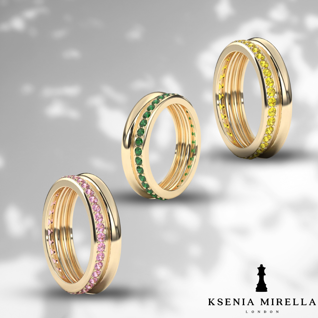 Experience Luxury with Ksenia Mirella Jewellery's Newest Prima Rings Collection.