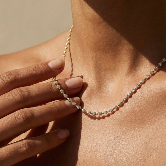 Regal Chain | Yellow Gold Diamond Collier Necklace