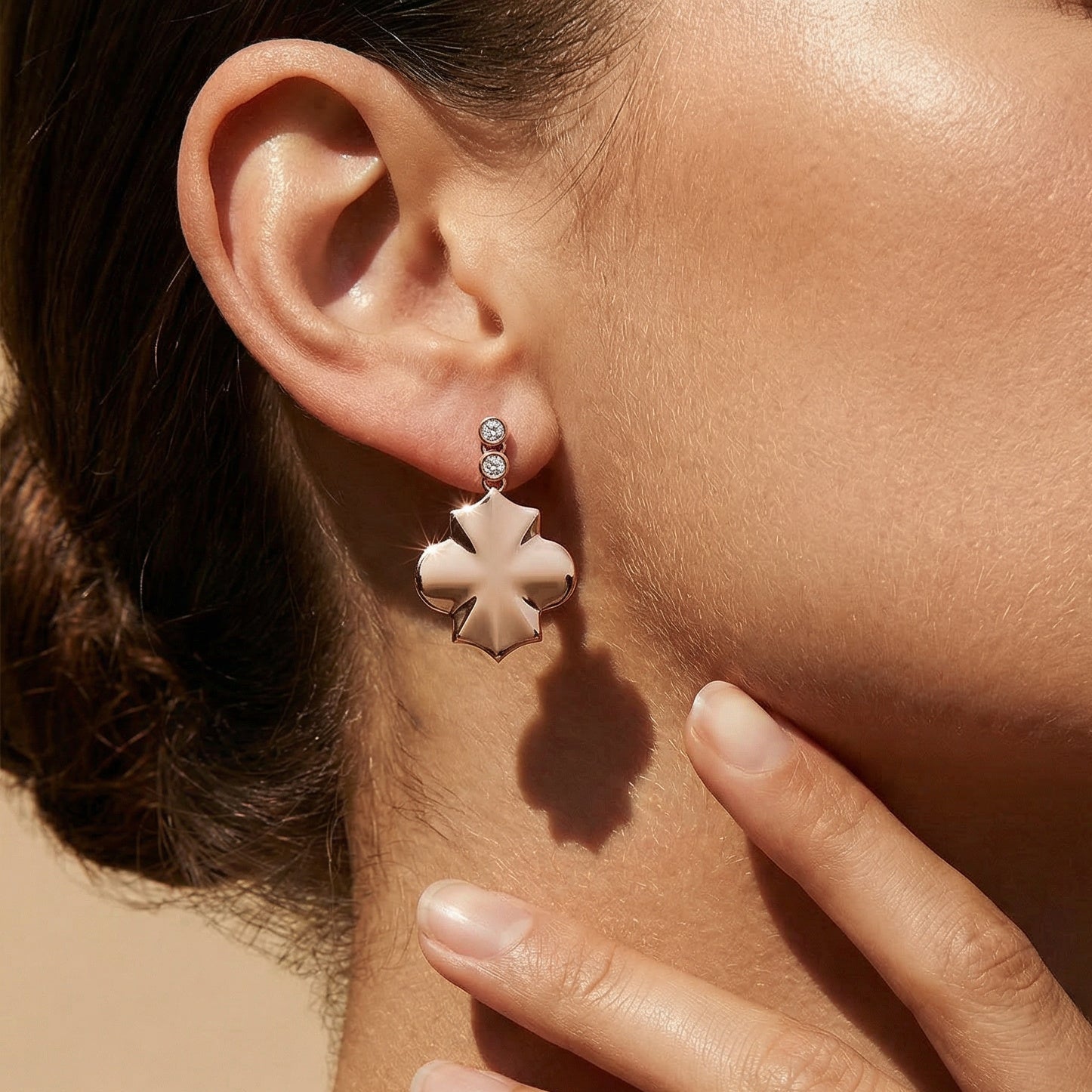Regal - Rose Gold Earrings - Ksenia Mirella Jewellery 