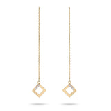 Geo - Yellow Gold Chain Earrings - Ksenia Mirella Jewellery 