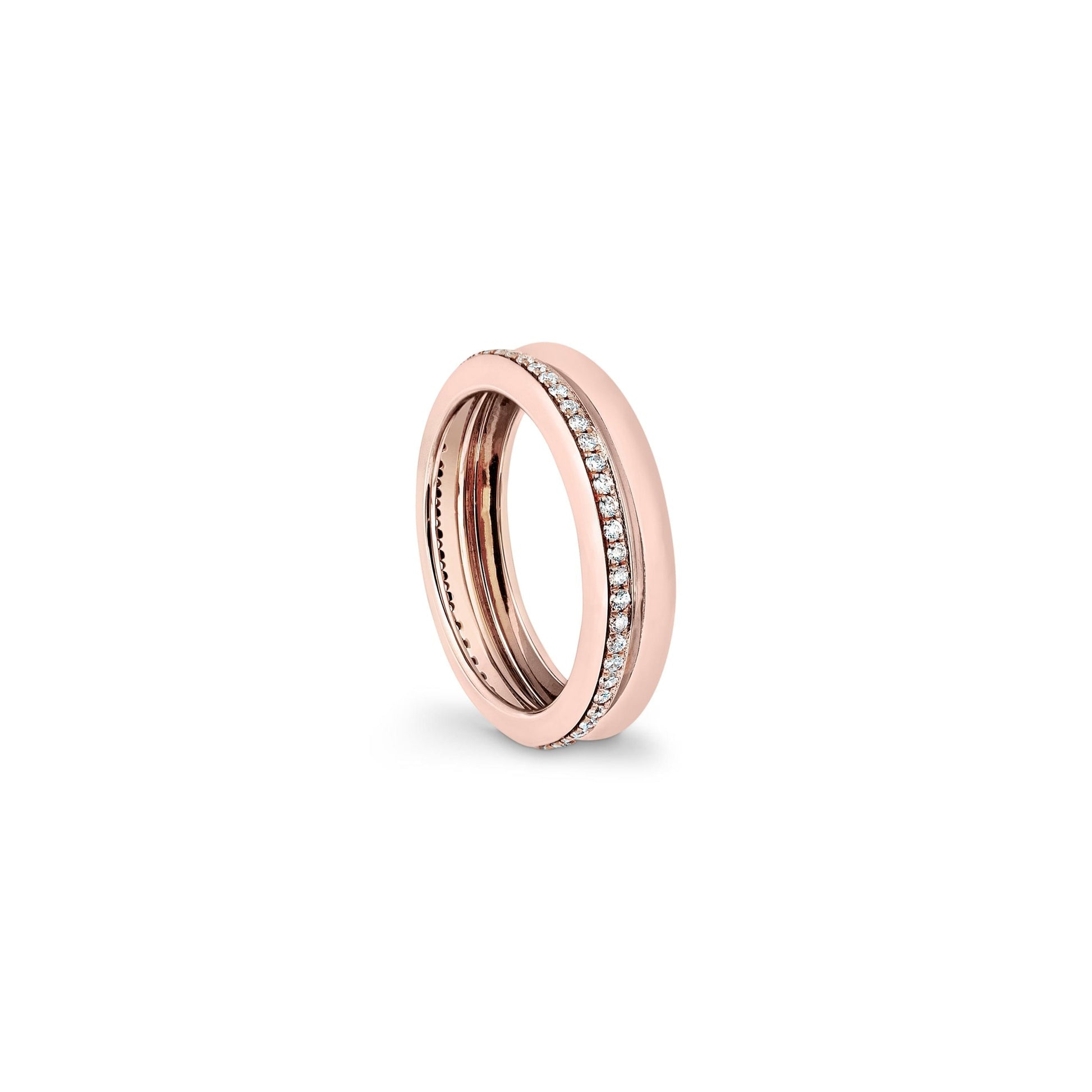 Prima - Rose Gold White Diamond Ring - Ksenia Mirella Jewellery 