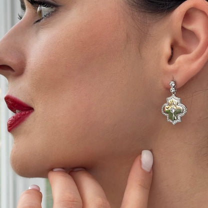 Regal Power -White Gold Earrings - Ksenia Mirella Jewellery 