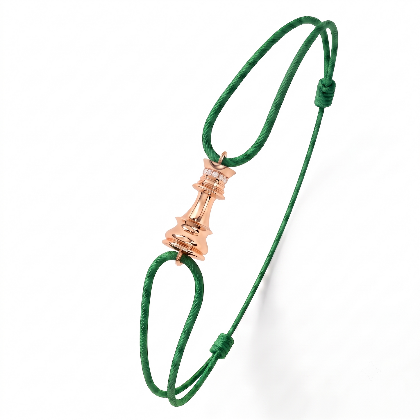 Queen Power Cord Bracelet | Rose Gold Diamond Bracelet