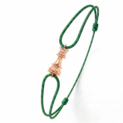 Queen Power Cord Bracelet | Rose Gold Diamond Bracelet