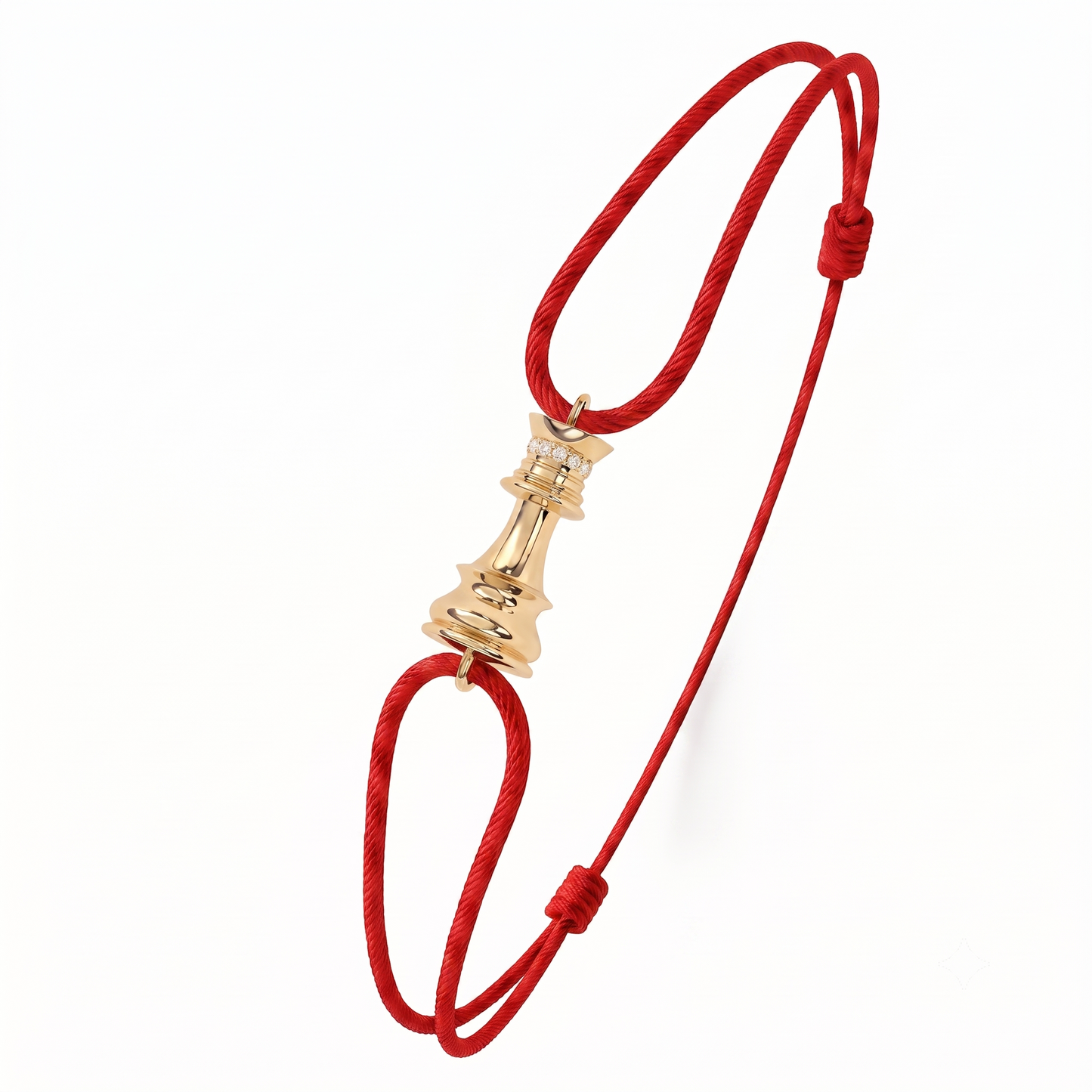 Queen Power Cord Bracelet | Yellow Gold Diamond Bracelet
