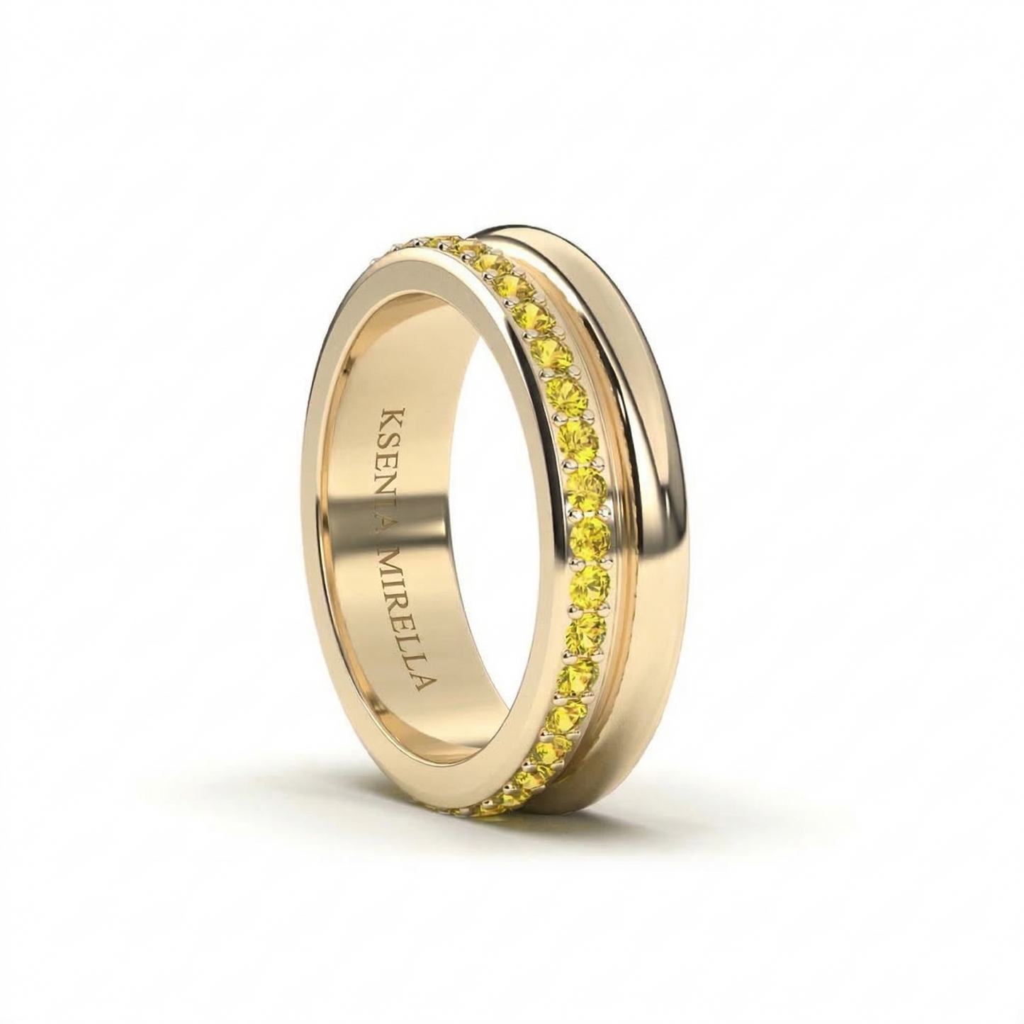 Prima Ring | Yellow Gold & Yellow Sapphire Ring - Ksenia Mirella Jewellery 